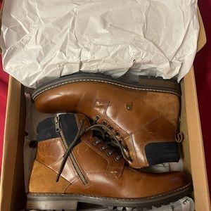 CREVO “chestnut” brown leather, Mens laced ankle boots (Sz.12) from TRADEHOME.